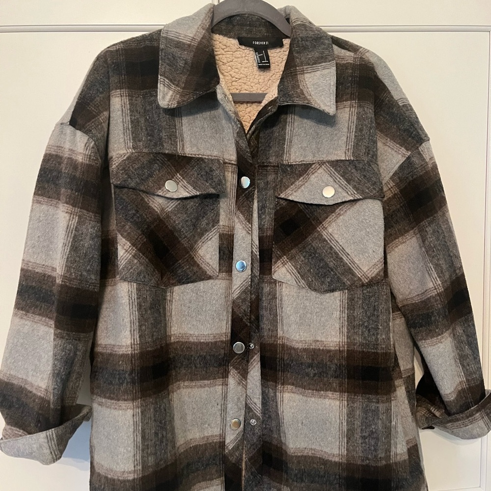 Forever 21 Sherpa Lined Shacket